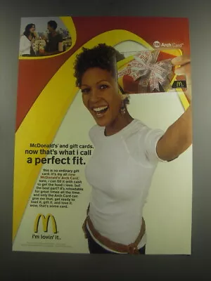 2005 McDonald's Arch Card Ad - McDonald's And Gift Cards • $19.99