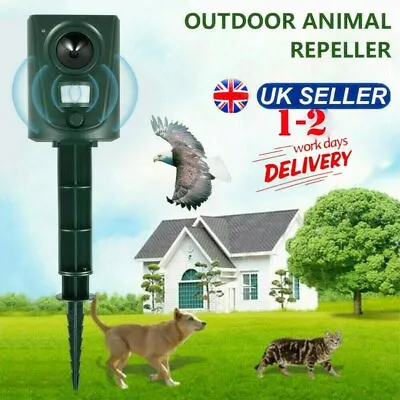 £12.19 • Buy Battery Ultrasonic Garden Deterrent Repeller Animal Bird Cat Scarer Pest Fox Dog