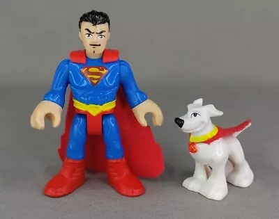 Imaginext DC Super Friends Justice League Superman & Krypto Dog Action Figures  • £3