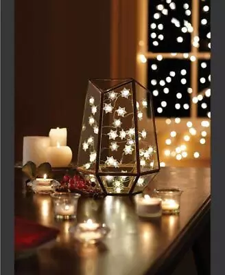 Studio Mercantile 40 Warm White LED Snowflake String Lights 10FT/3M Long • $14.40