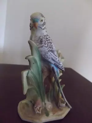 Vtg NAPCO Japan Parakeet Figurine B3154  4.75” With Foil Label • $2.29