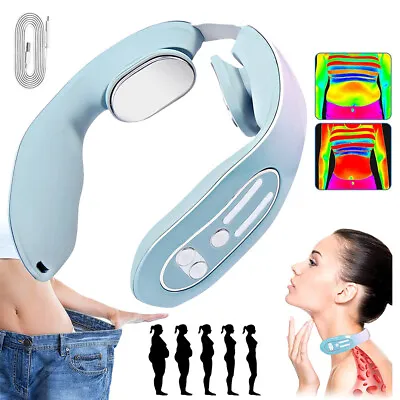 EMS Neck Acupoints Lymphvity Massage DeviceIntelligent Neck Massager With Heat • $15.19