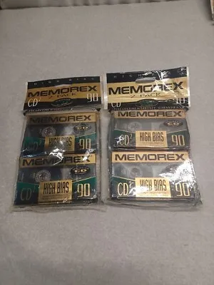 2 Pack MEMOREX CD2 HIGH BIAS Type II Cassette Tape HBII 90 Minutes X 2 ( 4 Pc) • $20.99