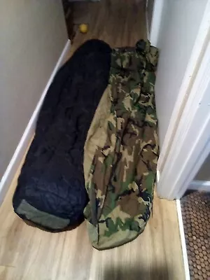 U.S. Military Black Modular Intermediate Cold Weather Sleeping Bag W/Bivy • $155