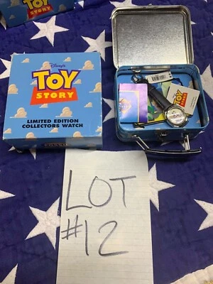 $33.99 • Buy FOSSIL DISNEY TOY STORY LE WATCH  BUZZ WOODY W/ LUNCHBOX NIB 1996 Needs Battery