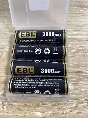 EBL 4PCS Ni-Zn Batteries 3000mWh 1.6V Rechargeable AA Battery Safe • $11.09