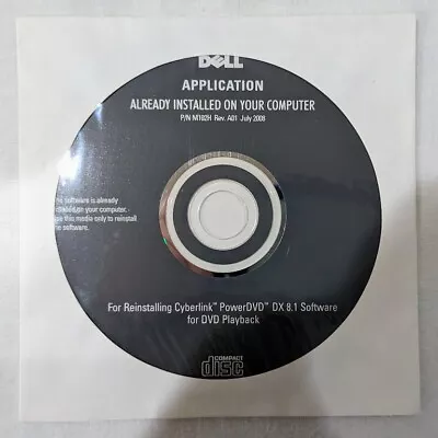 Dell Application CD P/N M102H~Reinstall Cyberlink PowerDVD DX 8.1 Software • $5.95