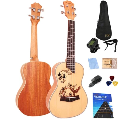 $49.99 • Buy 23 Inch Ukulele Mahogany Concert Ukulele Top Rosewood Fretboard For Beginners