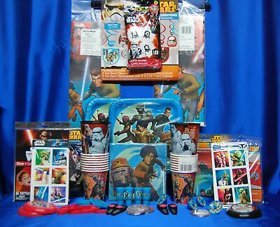 $49.99 • Buy Star Wars Rebels Party Set # 19 Cups Plates Napkins Tablecloth Invites Blowouts+