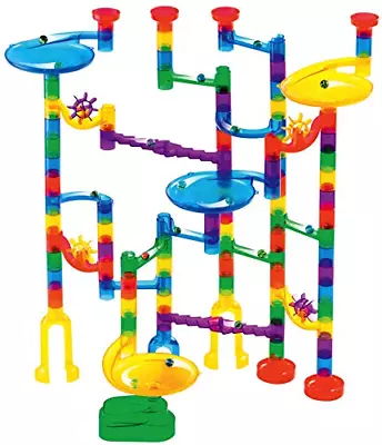 Marble Genius Marble Run Starter Set - 130 Complete Pieces + Free Instruction 80 • $57.34