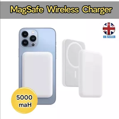 Magnetic MagSafe Power Bank Wireless Charger 5000 Mah For Apple IPhone 12 13 14 • £11.95