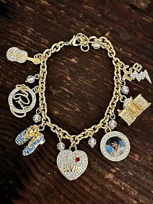 The Elvis “Showstopper” Crystal Charm Bracelet By Branford Exchange • $200