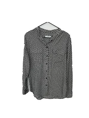 EQUIPMENT Femme 100% Silk Blouse Shirt Floral Black Size S • $38