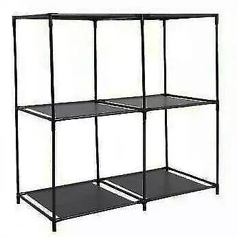 4 Tier Shelf Organizer Multifunction Metal Bookcase Cube Shelves Storage Unit • £11.95