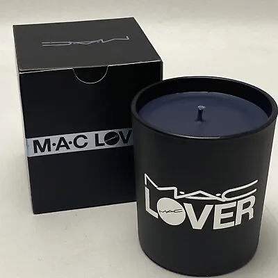 MAC Cosmetics MAC Lover Candle Limited Edition NIB Perfumed Black Glass Blue Wax • $29.99