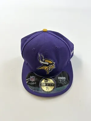 Minnesota Vikings Hat Cap Fitted Size 7 1/2 On Field Headwear 59Fifty New Era • $12.42