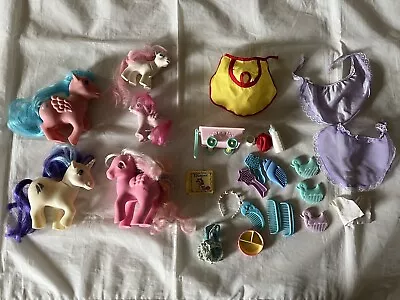 Vintage G1 My Little Pony Early Ponies Combs Brushes Clothing Accessories Lot • $100