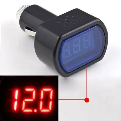 Monitor Battery Voltage With 12V24V Digital LED Car Lighter Volt Voltage Gauge • £5.72