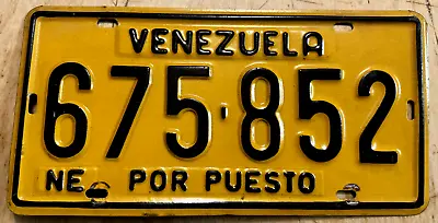 Venezuela Ne Por Puesto Auto License Plate   675 852   South America • $29.99