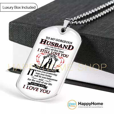 Military Dog Tag Love Gift For Husband I Love You For The Rest Of My Life -D344 • $55.31