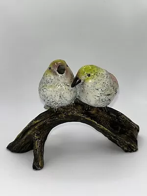 Vintage 2  Love Birds On Branch Figurine Resin • $9.99