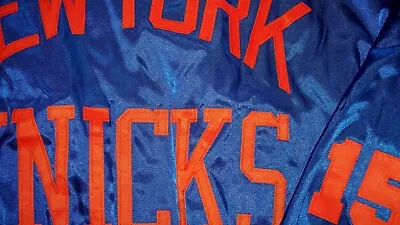 VINTAGE 1950-51 New York Knicks Satin Jacket MITCHELL & NESS Royal 60 $350 NWT • $175