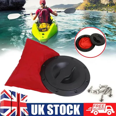 38mm Deck Plate Boat Marine Kayak Canoe Storage Bag Cover Kit Hatch Cover UK • £15.22