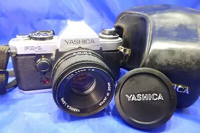 Yashica FX-D Quartz 35mm SLR Film Camera With DSB 55mm F/2 Prime Lens RESKINNED • £57.99