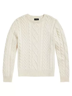 Polo Ralph Lauren Mens The Iconic Fisherman's Wool Cashmere Blend Sweater • $134