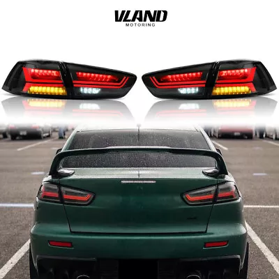 VLAND LED Tail Lights For Mitsubishi Lancer 2008-2017 EVO X  With Smoked Lens • $151.99