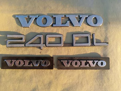 Volvo 240 DL Trunk Tailgate Fender Emblem Logo Badge SET 4pcs Thick Cast Metal • $38