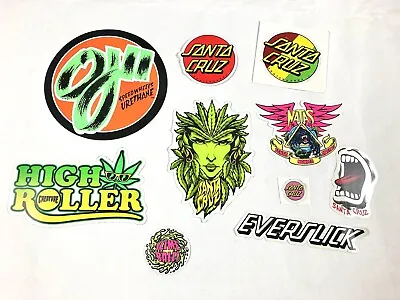 Santa Cruz Sticker Lot Skateboard Stickers Vintage Skateboards Natas SMA OJ Whee • $10.92
