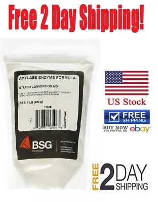 Amylase Enzyme 1 Lb For Distillers Moonshiners And Home Brewing Light Beers • $17.95