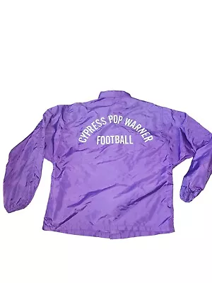 RARE! Vintage Russell Satin Purple 1973 Pop Warner High School Jacket Size Small • $19.99