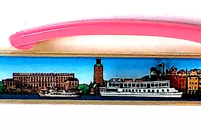 Stockholm Sweden Floaty Pen Moving Ferry Boat City Hall In Skyline Vintage Float • $23.99