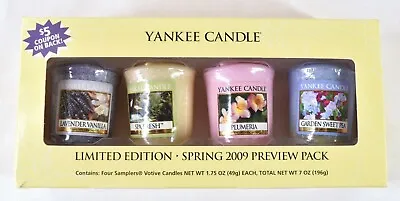 Yankee Candle Sampler Preview Pack Spring 2009 Boxed Set Of 4 Votive Candles New • £14.24