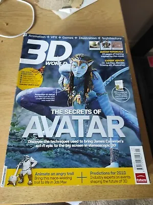 3D World Magazine #125 January 2010 With CD Secrets Of Avatar - B163 • £2.99