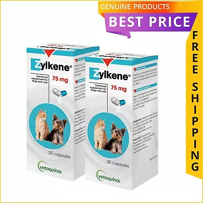 Zylkene Nutritional Supplement 60 Capsules Upto 10 Kg For Dogs And Cats 75 MG • $82.94