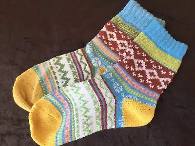 Ladies Hi Quality Beautiful Cashmere Merino Wool Scolloped Retro Gift Socks • £6.50