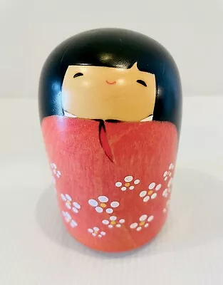 Beautiful Japanese Vintage Wood Kokeshi Doll Music Box By Beloved Usaburo ! • $44.99