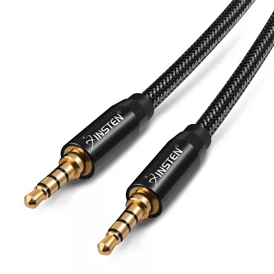 10FT 3.5mm Audio Extension Cable TRRS 2CH Mic Stereo Headphone Cord Male To Male • $9.99