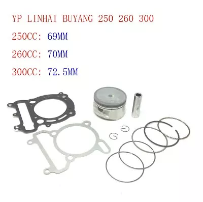 YP250 69mm 70mm 72.5mm Piston For Linhai ATV 250 260 300 Touring JCL Buyang • $10