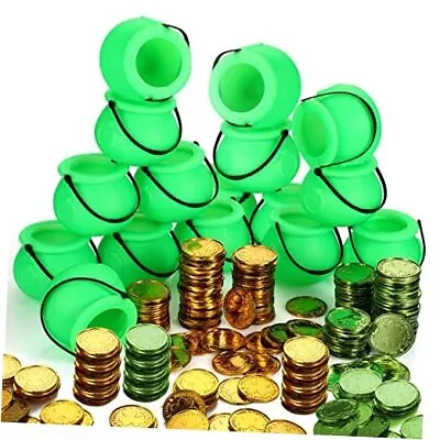 212 Pieces St. Patrick's Day Witch Cauldron Plastic Green Candy Holder Pot  • $21.51