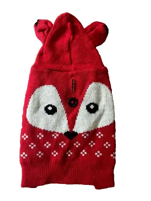NWOT XS Dog Red Mouse Face Sweater With Hood And Ears Martha Stewart Pets • $3.99