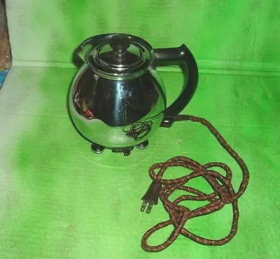 $19.99 • Buy Vintage Sunbeam  Chrome Coffee Master C20B Vacuum Percolator Base & Cord & Cap