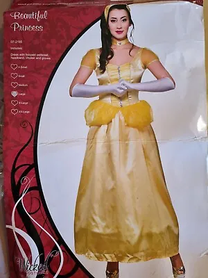 £34.99 • Buy Disney Wicked Beautiful Princess Belle Beauty Womens Fancy Dress Costume W Wig 
