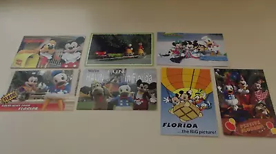 Mickey Mouse & Friends In Florida-Beach Etc.-Lot Of 7 Unused Postcards • $14.99