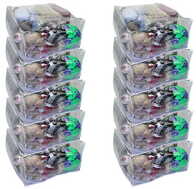 10-Pack Jumbo Heavy Duty Vinyl Zippered Storage Bags (Clear) (24  X 20  X 11 ) • $31.99