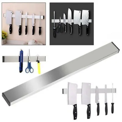 Magnetic Knife Holder Wall Mounted Strip Storage Racks Kitchen Utensil Holder UK • £12.99