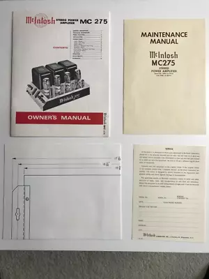 Vintage Mcintosh Mc275 Original Owner's Manual Only. • $229.99